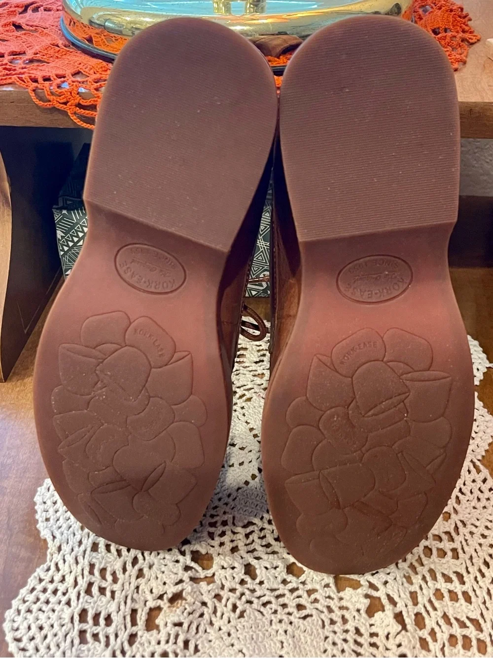 Kork-Ease Tan Leather Fringe Platform Oxfords - Picture 10 of 11